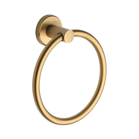 This is an image of a M.Marcus - Towel ring Satin Brass Finish, oxf-ring-sb that is available to order from T.H Wiggans Ironmongery in Kendal.