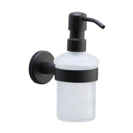 This is an image of a M.Marcus - Soap dispenser with high quality STS pump Matt Black Finish, oxf-soap-blk that is available to order from T.H Wiggans Ironmongery in Kendal.