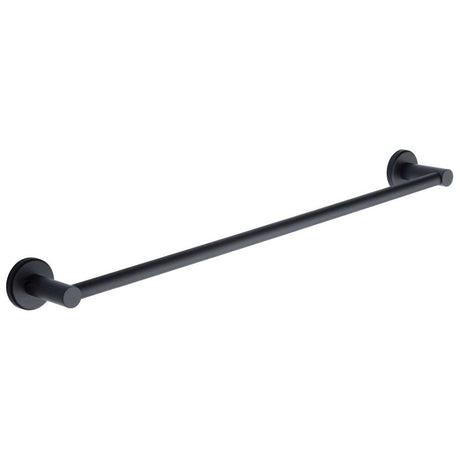 This is an image of a M.Marcus - Single towel rail 60cm Matt Black Finish, oxf-towel-60-bl that is available to order from T.H Wiggans Ironmongery in Kendal.