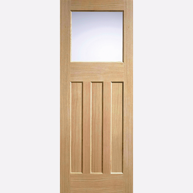 This is an image showing the LPD - DX 30 Glazed Unfinished Oak Doors Available to order from T.H. Wiggans Ironmongery in Kendal