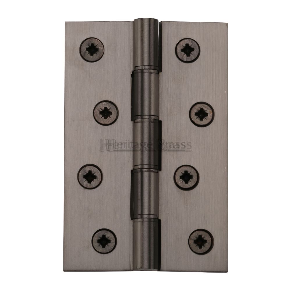 This is an image of a Heritage Brass - Hinge Brass with Phosphor Washers 4" x 2 5/8" Matt Bronze Finis, pr88-405-mb that is available to order from T.H Wiggans Ironmongery in Kendal.