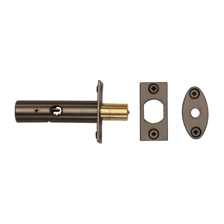 This is an image of a Heritage Brass - Rack Bolt without Turn Matt Bronze Finish, rb7-mb that is available to order from T.H Wiggans Ironmongery in Kendal.