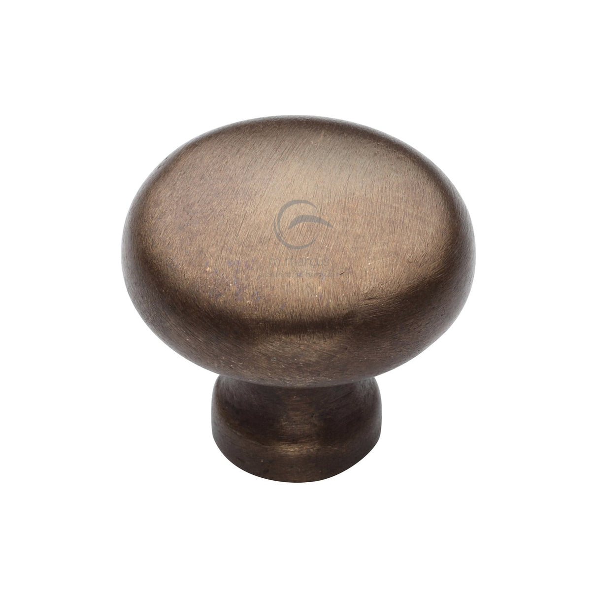 This is an image of a M.Marcus - Bronze Rustic Cabinet Knob Round Design 32mm, rbl117-32 that is available to order from T.H Wiggans Ironmongery in Kendal.