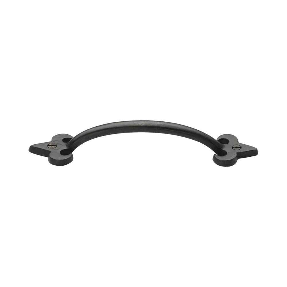This is an image of a M.Marcus - Rustic Dark Bronze Cabinet Pull Fleur-de-lys Design 152mm, rdb1092-152 that is available to order from T.H Wiggans Ironmongery in Kendal.