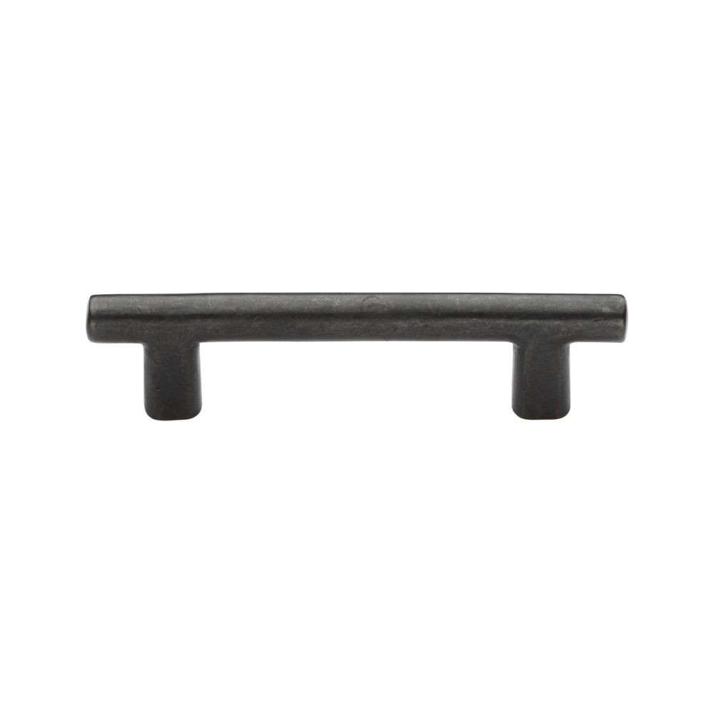 This is an image of a M.Marcus - Rustic Dark Bronze Cabinet Pull Round T-Bar Design 96mm CTC, rdb361-96 that is available to order from T.H Wiggans Ironmongery in Kendal.