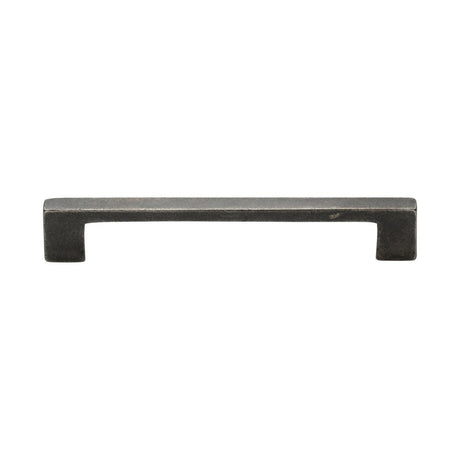 This is an image of a M.Marcus - Rustic Pewter Cabinet Pull Metro Design 160mm CTC, rpw337-160 that is available to order from T.H Wiggans Ironmongery in Kendal.