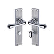This is an image of a Heritage Brass - Charlbury Reeded Bathroom Set Polished Chrome finish, rr3030-pc that is available to order from T.H Wiggans Ironmongery in Kendal.