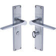 This is an image of a Heritage Brass - Gio Reeded Bathroom set Polished Chrome finish, rr4730-pc that is available to order from T.H Wiggans Ironmongery in Kendal.