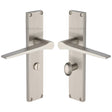This is an image of a Heritage Brass - Gio Reeded Bathroom set Satin Nickel finish, rr4730-sn that is available to order from T.H Wiggans Ironmongery in Kendal.