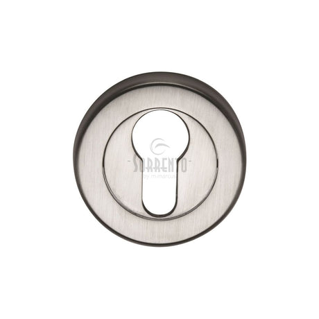 This is an image of a Sorrento - Euro Profile Cylinder Escutcheon Satin Chrome Finish, sc-0192-sc that is available to order from T.H Wiggans Ironmongery in Kendal.