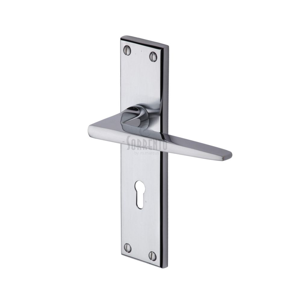 This is an image of a Sorrento - Door Handle Lever Lock Swift Design Apollo Finish, sc-3400-ap that is available to order from T.H Wiggans Ironmongery in Kendal.