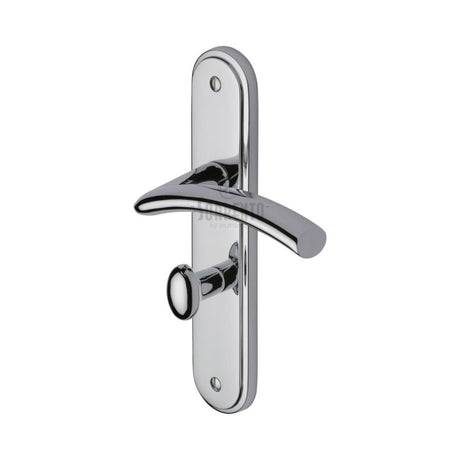 This is an image of a Sorrento - Door Handle for Bathroom Tosca Design Polished Chrome Finish, sc-4330-pc that is available to order from T.H Wiggans Ironmongery in Kendal.