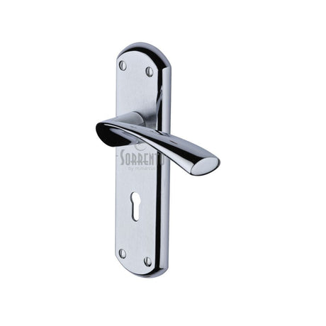 This is an image of a Sorrento - Door Handle Lever Lock Atlanta Design Apollo Finish, sc-7600-ap that is available to order from T.H Wiggans Ironmongery in Kendal.