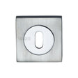 This is an image of a Sorrento - Keyhole Square Escutcheon Apollo Finish, sc-sq0191-ap that is available to order from T.H Wiggans Ironmongery in Kendal.