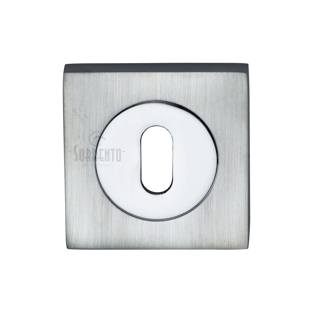 This is an image of a Sorrento - Keyhole Square Escutcheon Apollo Finish, sc-sq0191-ap that is available to order from T.H Wiggans Ironmongery in Kendal.