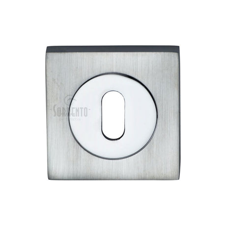 This is an image of a Sorrento - Keyhole Square Escutcheon Apollo Finish, sc-sq0191-ap that is available to order from T.H Wiggans Ironmongery in Kendal.