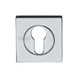 This is an image of a Sorrento - Euro Square Escutcheon Polished Chrome Finish, sc-sq0192-pc that is available to order from T.H Wiggans Ironmongery in Kendal.