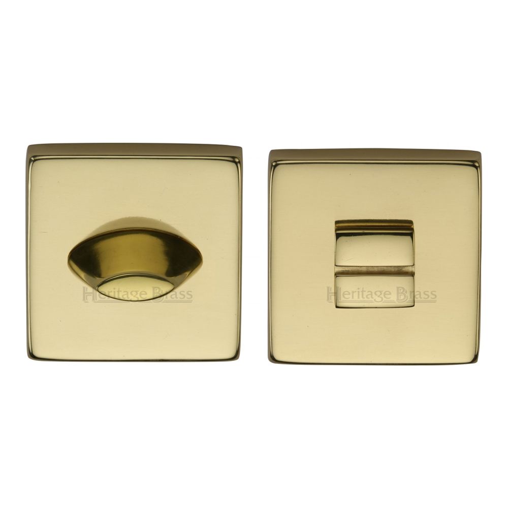 This is an image of a Heritage Brass - Square Thumbturn & Emergency Release Polished Brass Finish, sq4043-pb that is available to order from T.H Wiggans Ironmongery in Kendal.