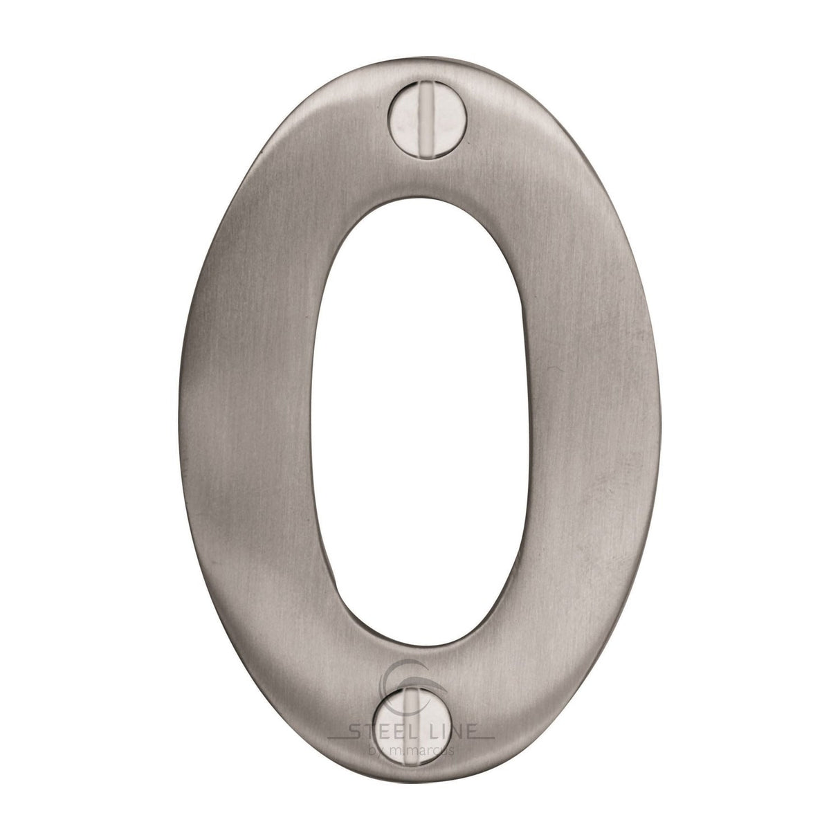 This is an image of a Steel Line Numeral 0 - 3 Steel Line, ss-1560-0-s that is available to order from T.H Wiggans Ironmongery in Kendal.