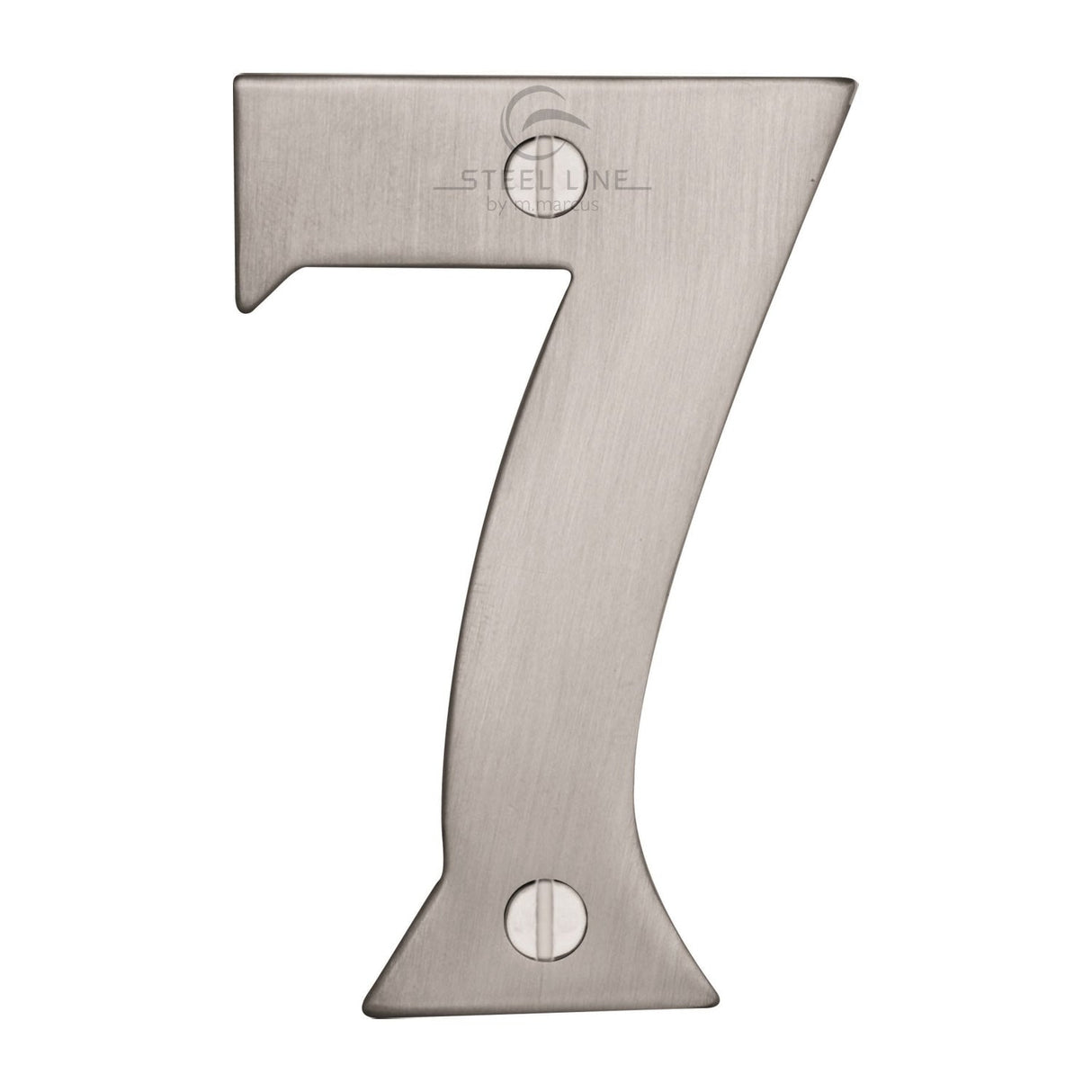 This is an image of a Steel Line Numeral 7 - 3" Steel Line, ss-1560-7-s that is available to order from T.H Wiggans Ironmongery in Kendal.