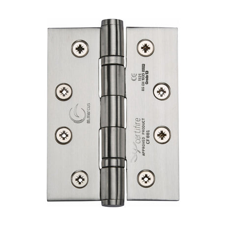 This is an image of a Stainless Steel Line Hinge Stainless Steel 4 x 3 x 3 Satin finish, ss-4x3-s that is available to order from T.H Wiggans Ironmongery in Kendal.