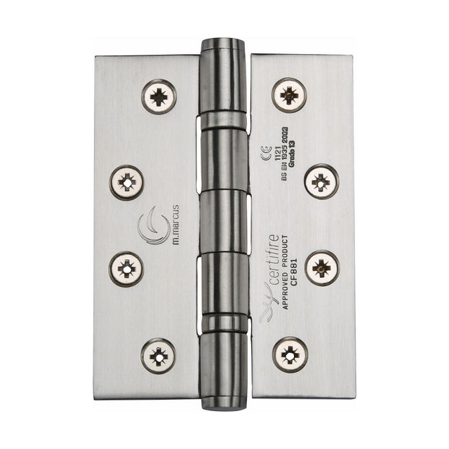 This is an image of a Stainless Steel Line Hinge Stainless Steel 4 x 3 x 3 Satin finish, ss-4x3-s that is available to order from T.H Wiggans Ironmongery in Kendal.
