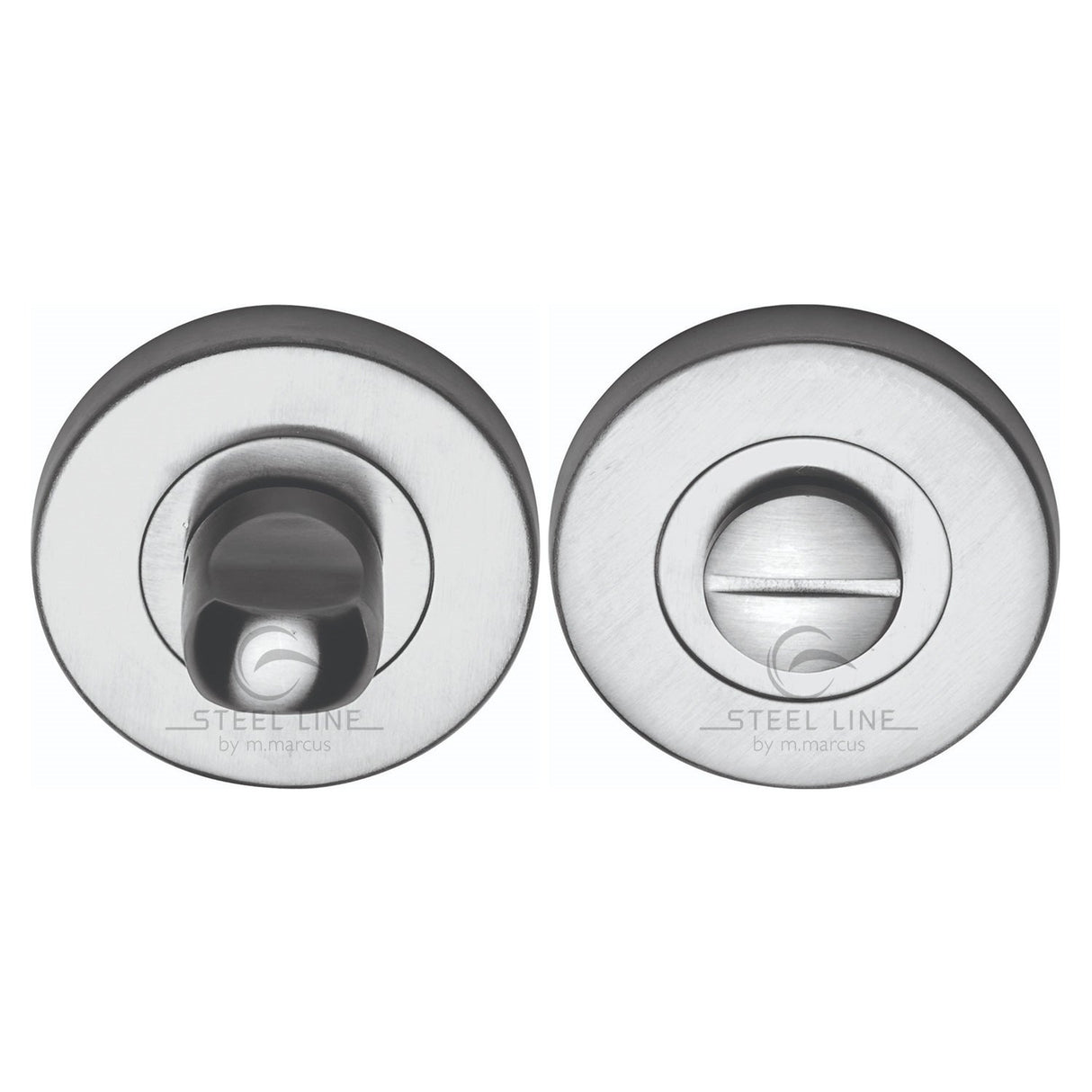 This is an image of a Steel Line Thumbturn & Emergency Release for Bathroom & Bedroom Doors Satin Stainless Steel finish, ss-895-s that is available to order from T.H Wiggans Ironmongery in Kendal.