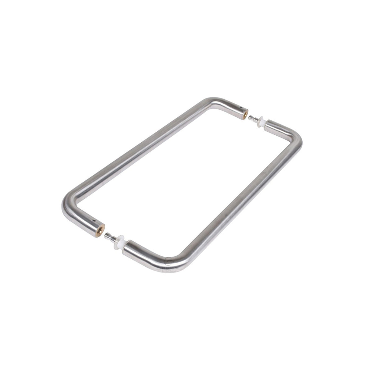 This is an image of a Steel Line Door Pull Handle Back to Back 425mm Satin Stainless Steel finish, ss-d220017-s that is available to order from T.H Wiggans Ironmongery in Kendal.