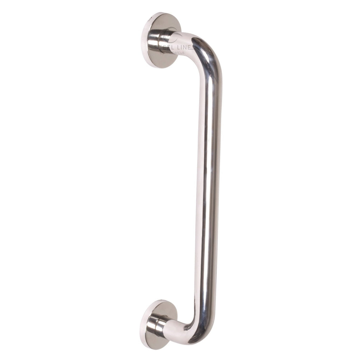 This is an image of a Steel Line Door Pull Handle Bolt Fix 600mm Polished Stainless Steel finish, ss-d220110-p that is available to order from T.H Wiggans Ironmongery in Kendal.