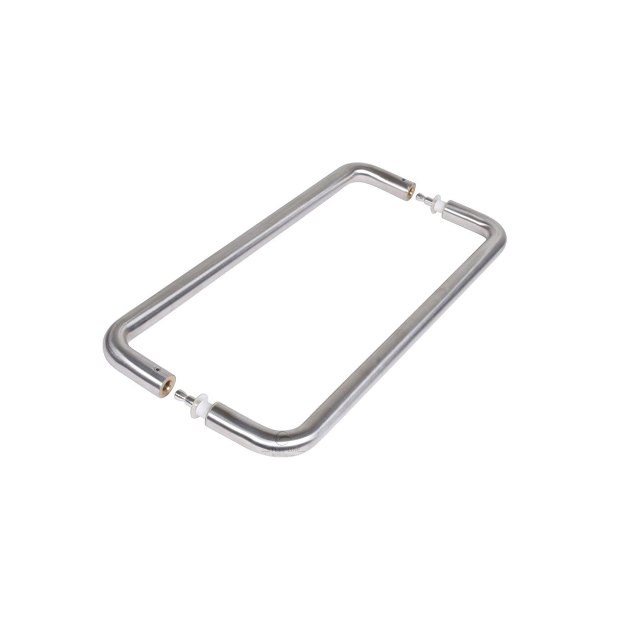 This is an image of a Steel Line Door Pull Handle Back to Back 425mm Satin Stainless Steel finish, ss-d220117-s that is available to order from T.H Wiggans Ironmongery in Kendal.