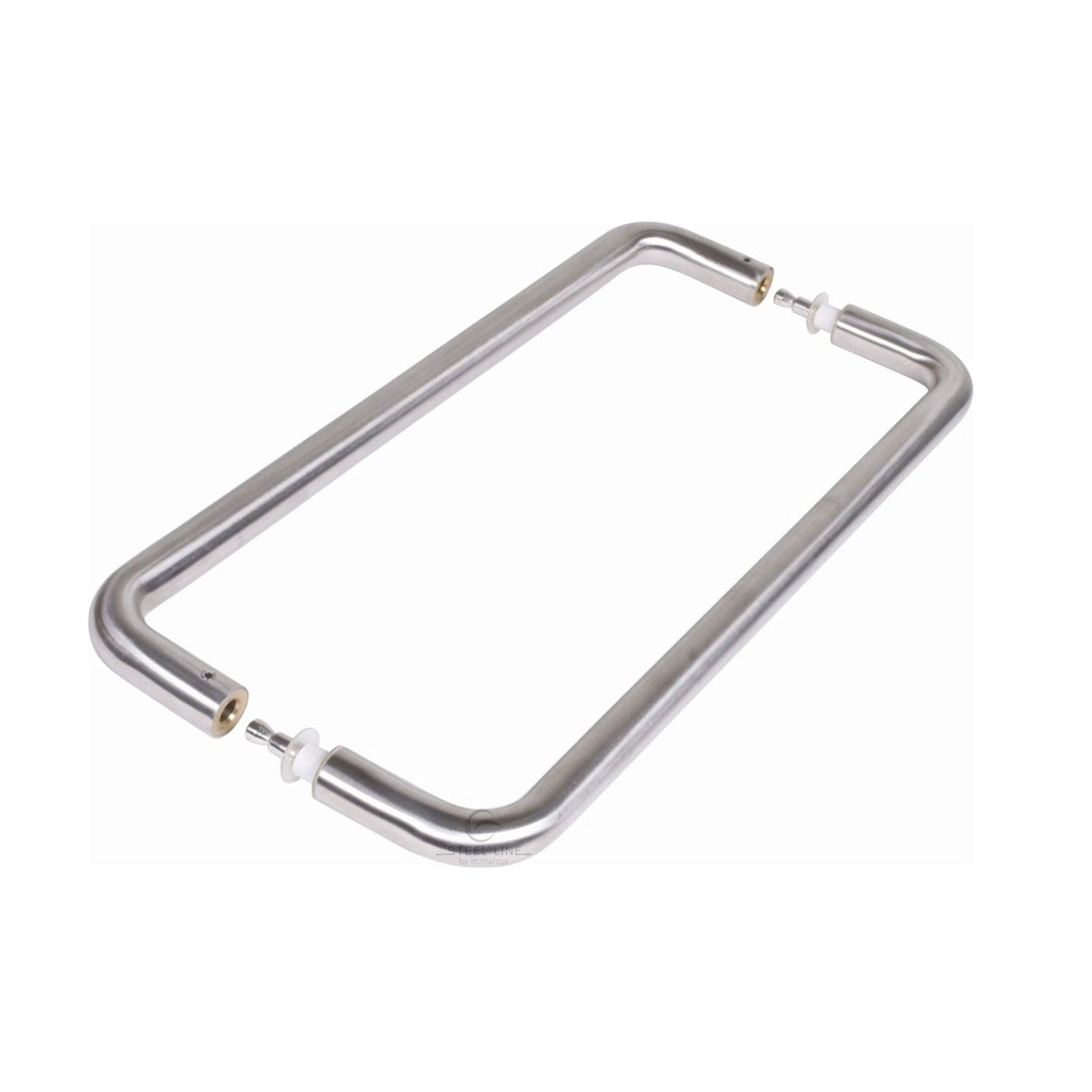 This is an image of a Steel Line Door Pull Handle Back to Back 600mm Satin Stainless Steel finish, ss-d220119-s that is available to order from T.H Wiggans Ironmongery in Kendal.