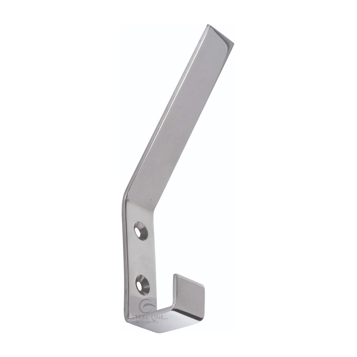 This is an image of a Steel Line Hat & Coat Hook Polished Stainless Steel finish, ss-hook004-p that is available to order from T.H Wiggans Ironmongery in Kendal.