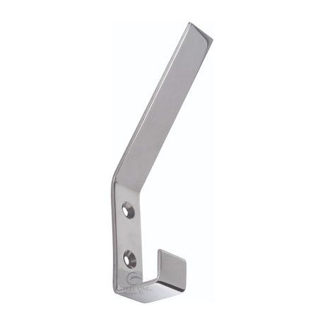 This is an image of a Steel Line Hat &amp; Coat Hook Polished Stainless Steel finish, ss-hook004-p that is available to order from T.H Wiggans Ironmongery in Kendal.
