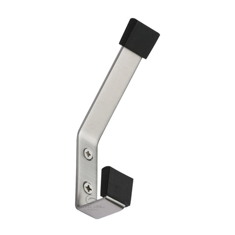 This is an image of a Steel Line Hat &amp; Coat Hook Buffered Satin Stainless Steel finish, ss-hook005-s that is available to order from T.H Wiggans Ironmongery in Kendal.