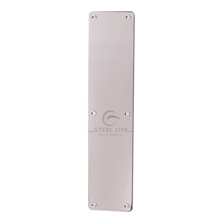 This is an image of a Steel Line Fingerplate Polished Stainless Steel finish, ss-plate002-p that is available to order from T.H Wiggans Ironmongery in Kendal.