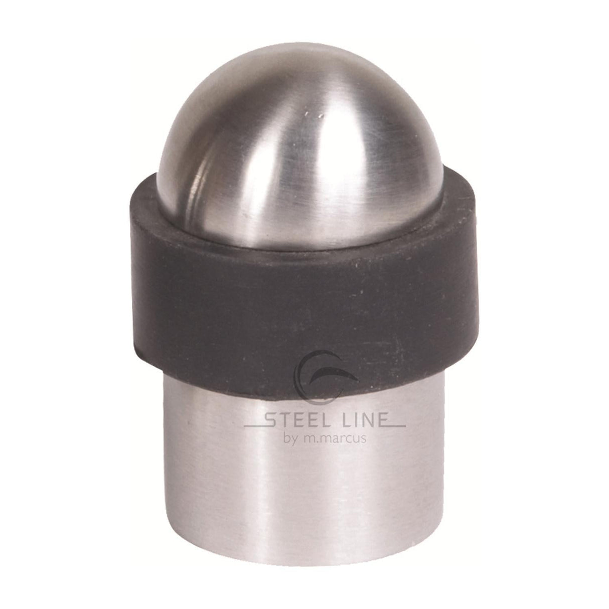 This is an image of a Steel Line Domed Door Stop Satin Stainless Steel finish, ss-stop005-s that is available to order from T.H Wiggans Ironmongery in Kendal.
