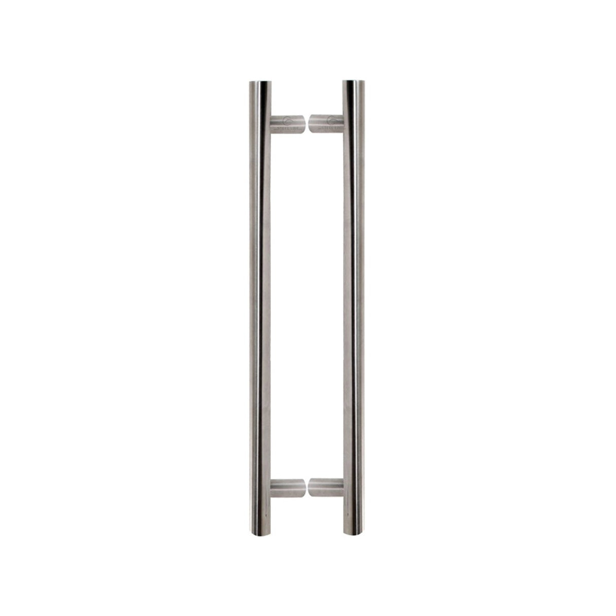 This is an image of a Steel Line T Pull Back to Back 1120mm Satin Stainless Steel finish, ss-t250002r-s that is available to order from T.H Wiggans Ironmongery in Kendal.
