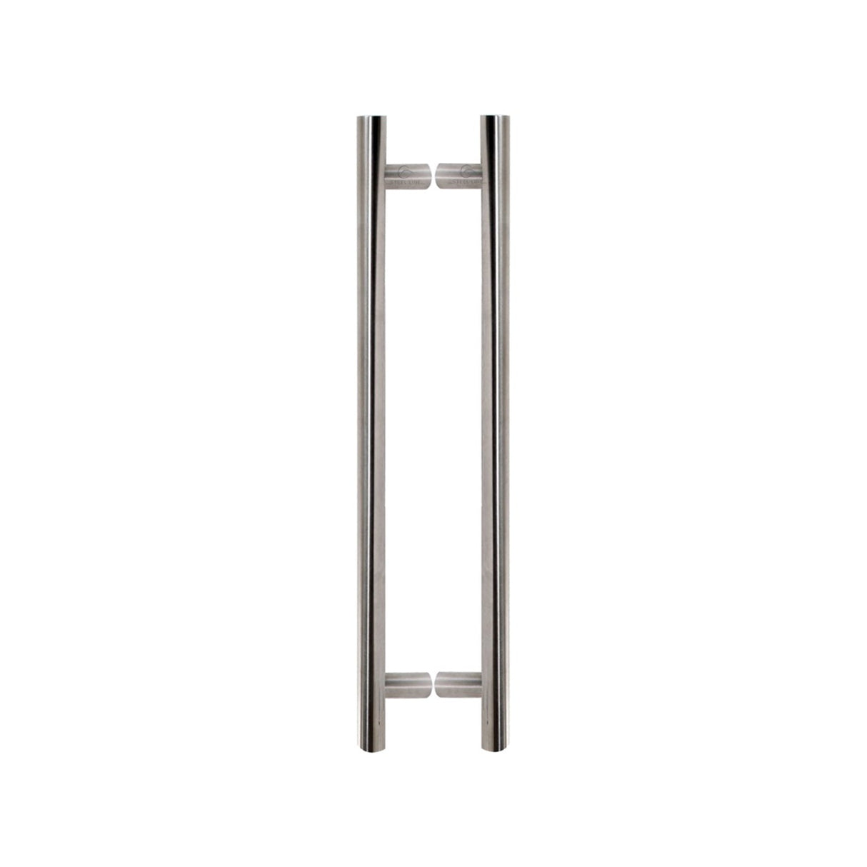 This is an image of a Steel Line T Pull Back to Back 1400mm Satin Stainless Steel finish, ss-t320004r-s that is available to order from T.H Wiggans Ironmongery in Kendal.