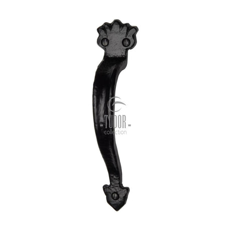 This is an image of a The Tudor Collection - Door Pull Handle 6" Black Iron, tc383-152 that is available to order from T.H Wiggans Ironmongery in Kendal.