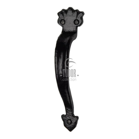 This is an image of a The Tudor Collection - Door Pull Handle 7" Black Iron, tc383-204 that is available to order from T.H Wiggans Ironmongery in Kendal.
