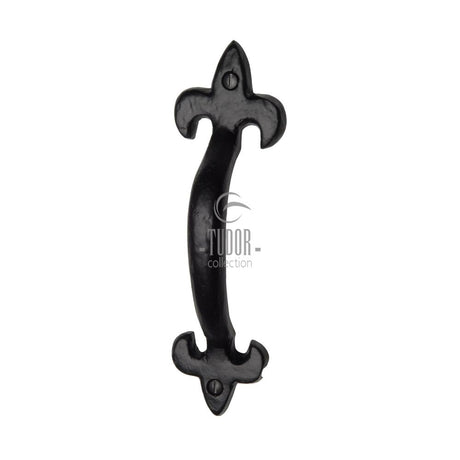 This is an image of a The Tudor Collection - Door Pull Handle 5" Black Iron, tc385-128 that is available to order from T.H Wiggans Ironmongery in Kendal.
