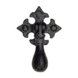 This is an image of a The Tudor Collection - Cabinet Drop Pull Black Iron, tc625 that is available to order from T.H Wiggans Ironmongery in Kendal.