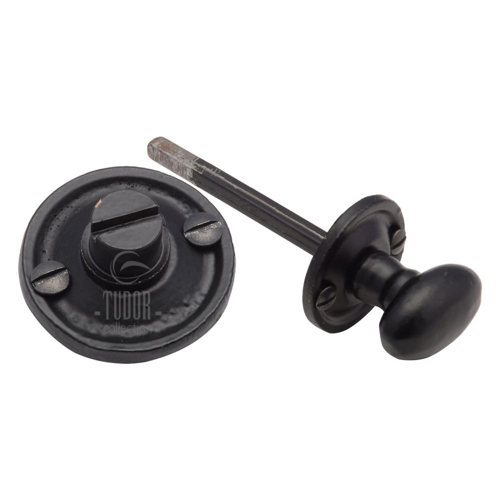 This is an image of a The Tudor Collection - Privacy Bolt Black Iron Thumbturn & Emergency Release for, tc686 that is available to order from T.H Wiggans Ironmongery in Kendal.