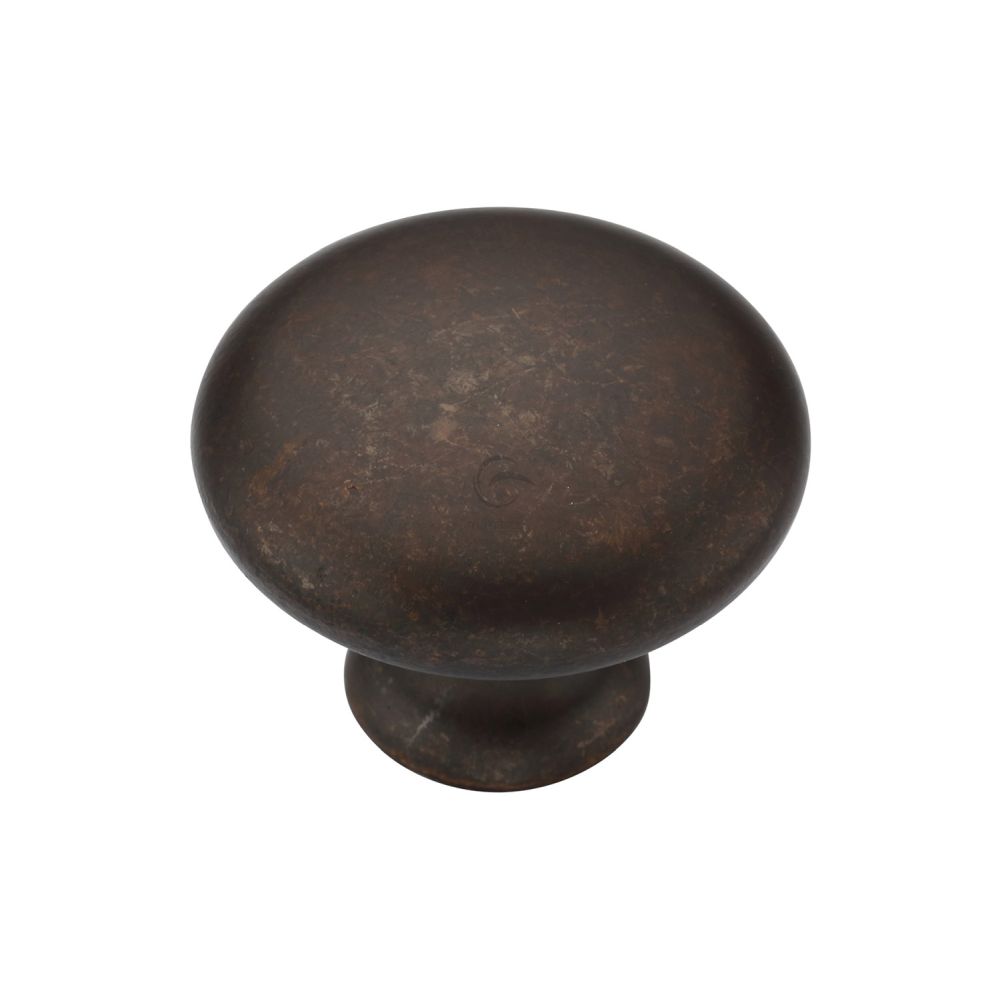 This is an image of a M.Marcus - Classic Round Knob 035mm Matt Bronze Finish, tk4226-035-lbn that is available to order from T.H Wiggans Ironmongery in Kendal.