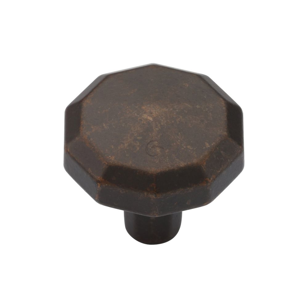 This is an image of a M.Marcus - Terre Cabinet Knob 032mm Matt Bronze Finish, tk4231-032-lbn that is available to order from T.H Wiggans Ironmongery in Kendal.
