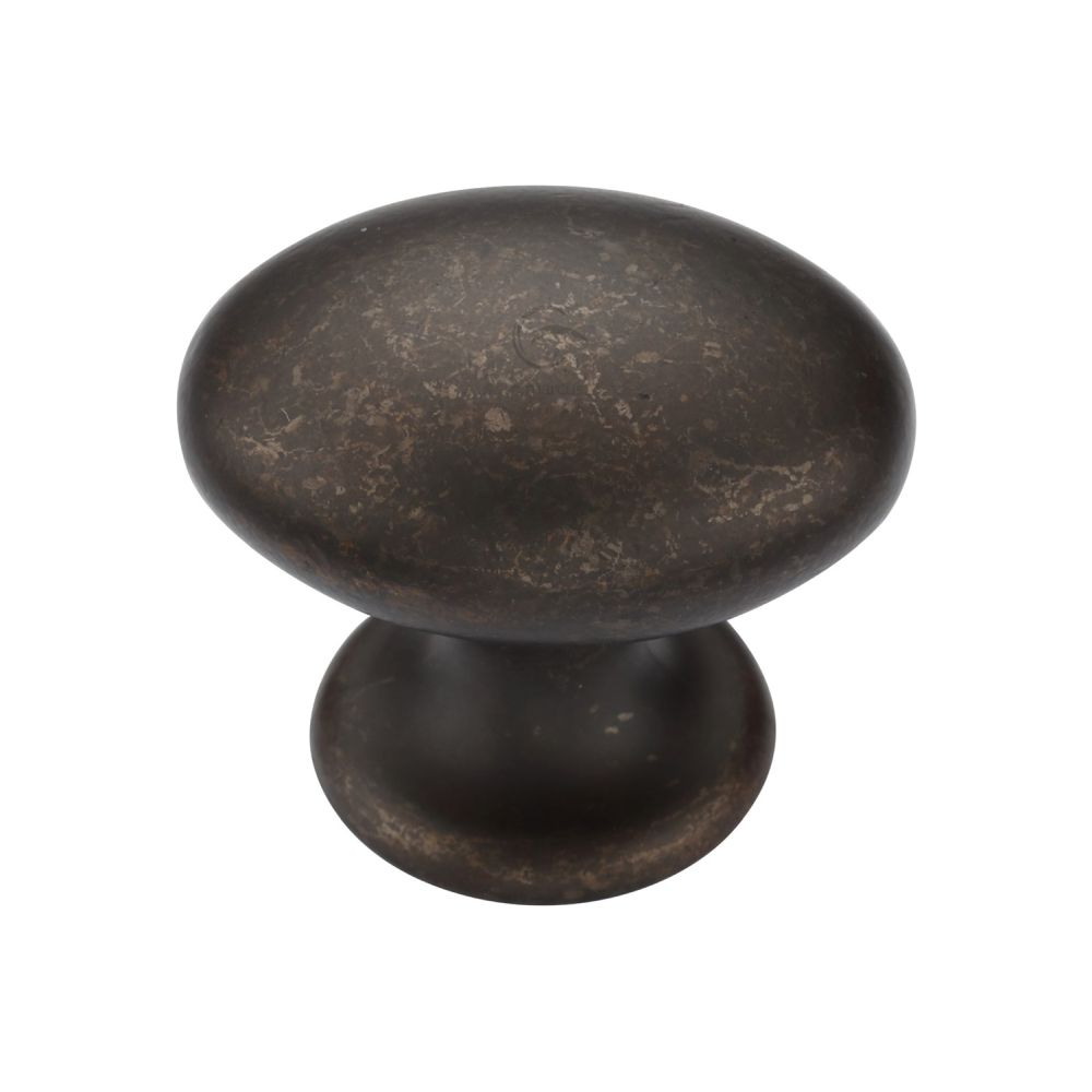 This is an image of a M.Marcus - Egg Knob 040mm Matt Bronze Finish, tk4462-040-lbn that is available to order from T.H Wiggans Ironmongery in Kendal.
