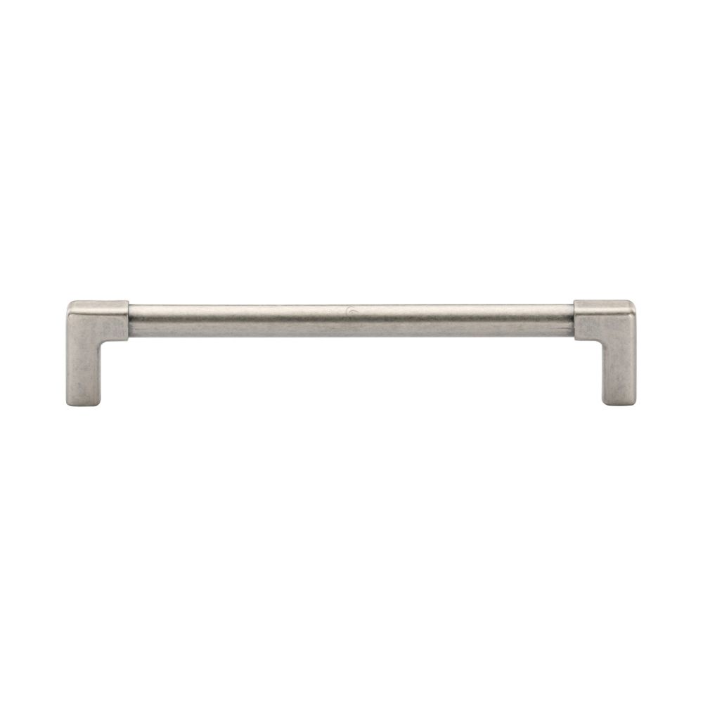 This is an image of a M.Marcus - Mission Cabinet Pull 160mm Distressed Pewter Finish, tk5190-160-dpw that is available to order from T.H Wiggans Ironmongery in Kendal.