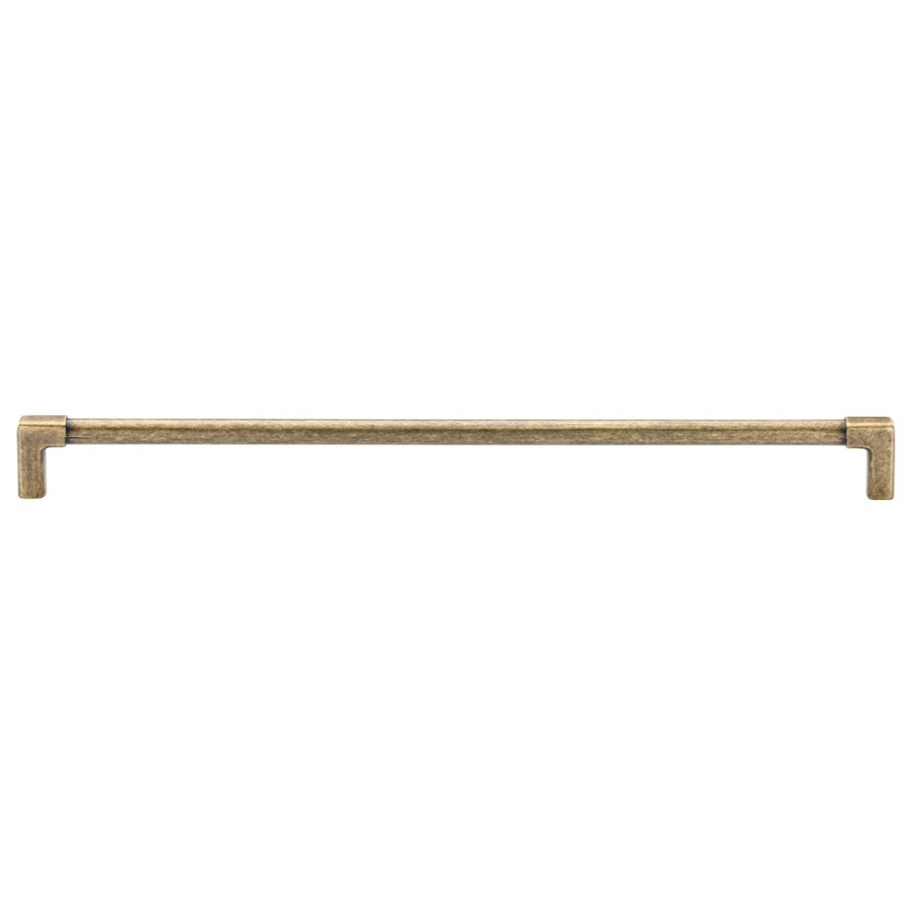 This is an image of a M.Marcus - Mission Cabinet Pull 320mm Distressed Brass Finish, tk5190-320-dbs that is available to order from T.H Wiggans Ironmongery in Kendal.