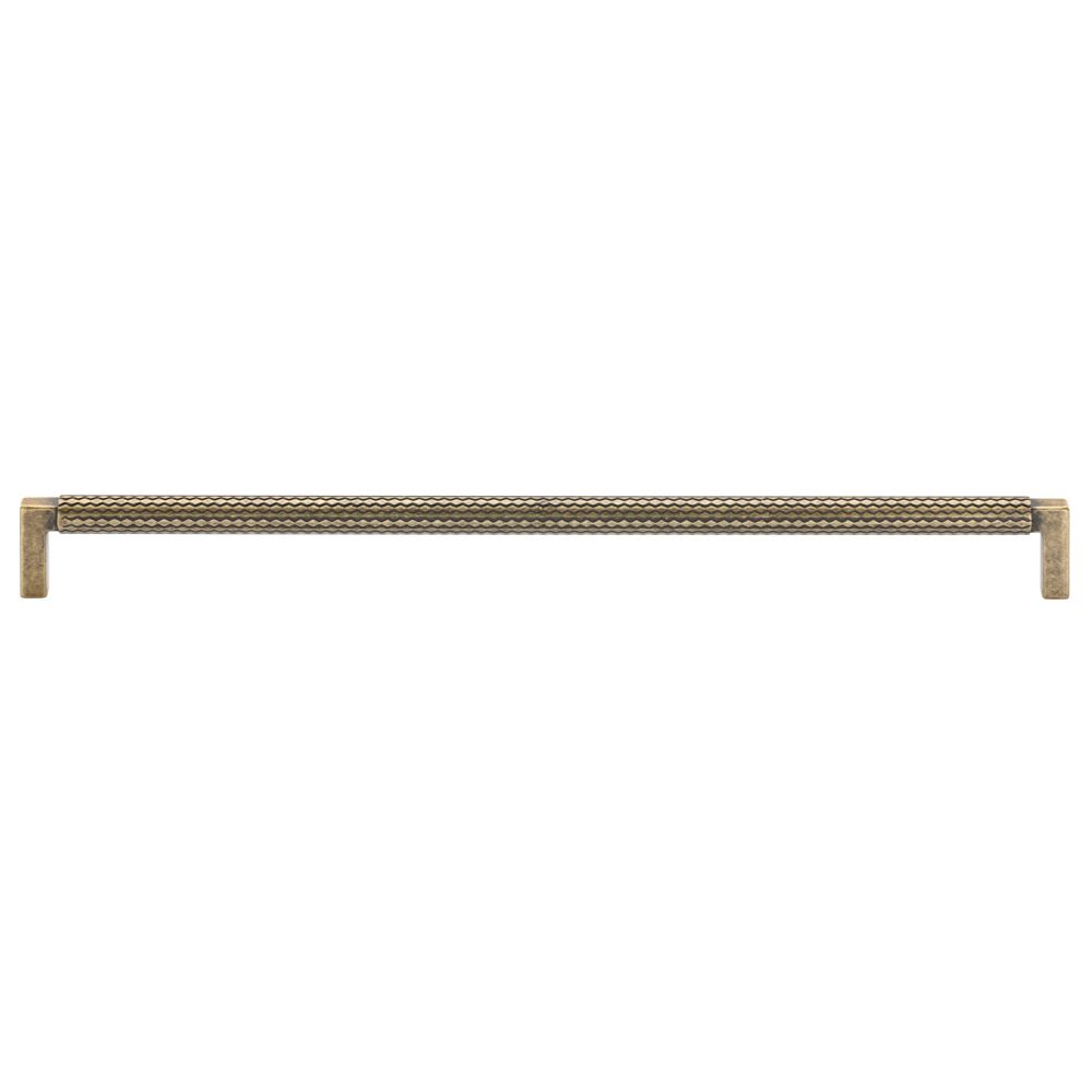 This is an image of a M.Marcus - Paxton Cabinet Pull 320mm Distressed Brass Finish, tk5191-320-dbs that is available to order from T.H Wiggans Ironmongery in Kendal.
