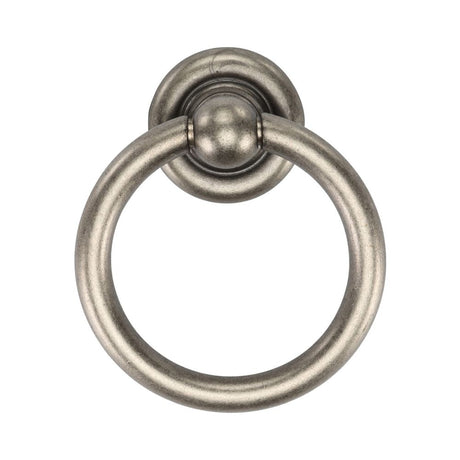 This is an image of a M.Marcus - Classic Round Drop Pull 42mm Distressed Pewter Finish, tk9213-042-dpw that is available to order from T.H Wiggans Ironmongery in Kendal.